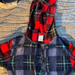 Cat & Jack Red and Blue Plaid Kids Pajama Sleep Sack